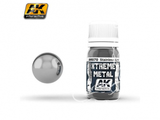 AK interactive XTREME METAL AK670 STAINLESS STEEL 30ML