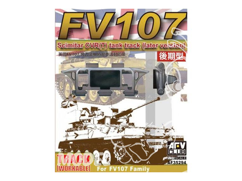 Afv club vehicule militaire 35294 SET CHENILLES MAILLON PAR MAILLON Pour Famille Des FV107 Scimitar CVR(T) 1/35