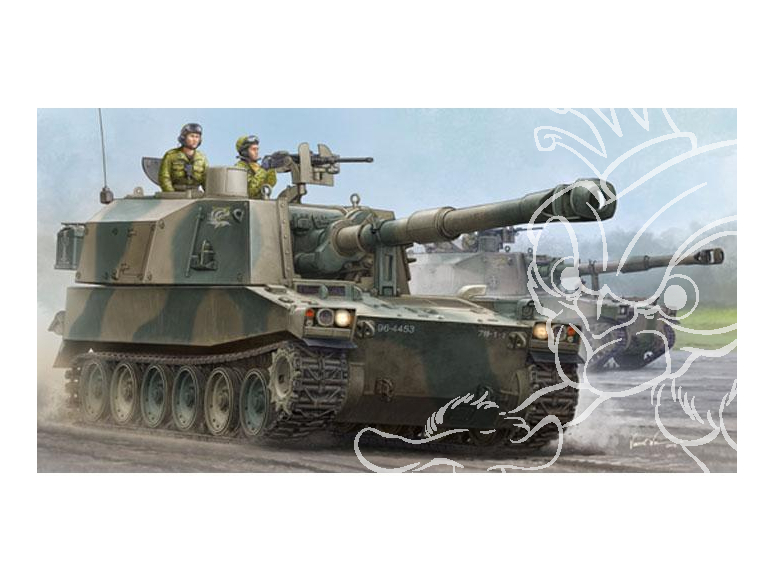 TRUMPETER maquette militaire 05577 CANON AUTOMOTEUR TYPE 75 155MM ARME D AUTO-DEFENSE JAPONAISE 2000 1/35