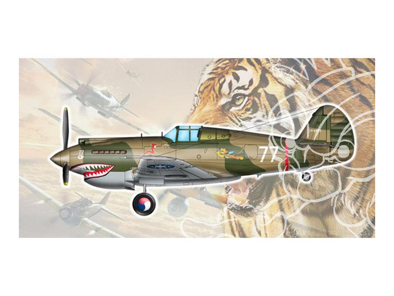 TRUMPETER maquette avion 05807 CURTISS H-81A-2 AVG FLYING TIGERS 1/48