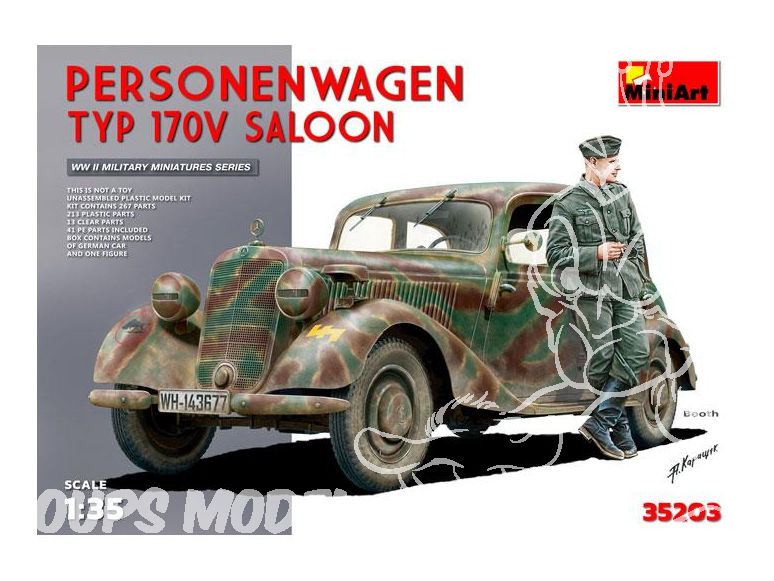 Mini Art personnages militaires 35203 Personenwagen Type 170V Saloon inclus chauffeur 1/35