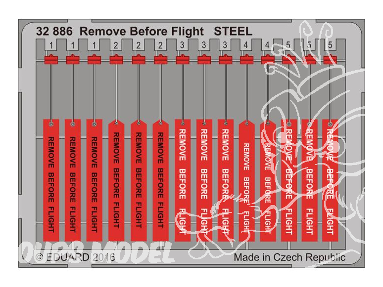 Eduard photodécoupe avion 32886 Remove Before Flight Metal 1/32