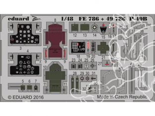 EDUARD photodecoupe avion 49786 P-40B Airfix 1/48