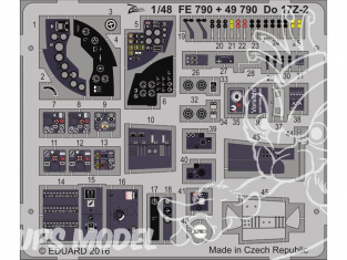 EDUARD photodecoupe avion 49790 Dornier Do 17Z-2 Icm 1/48
