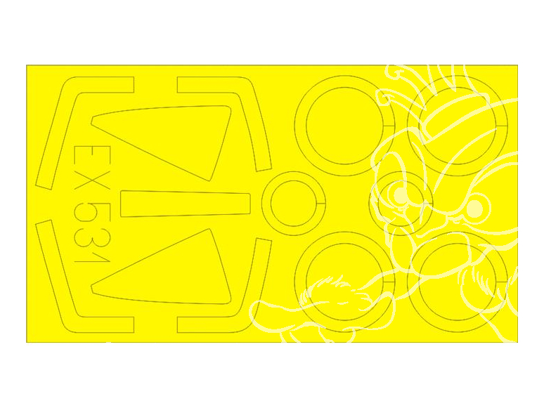 Eduard Express Mask EX531 Super Etendard Kitty Hawk 1/48