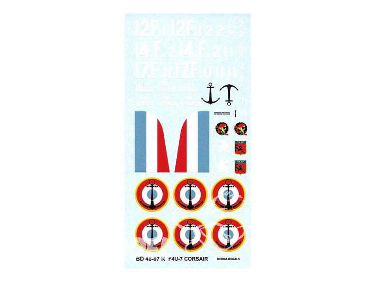 Decalques Berna decals BD48-07R Vought F4U-7 Corsair 1/48