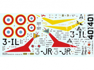 DECALQUES BERNA DECALS BD32-43 Dassault Mirage IIIE part 2 1/32