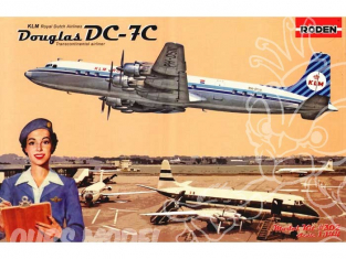 RODEN maquettes avion 302 DOUGLAS DC-7C ROYAL DUTCH AIRLINES (KLM) 1/144