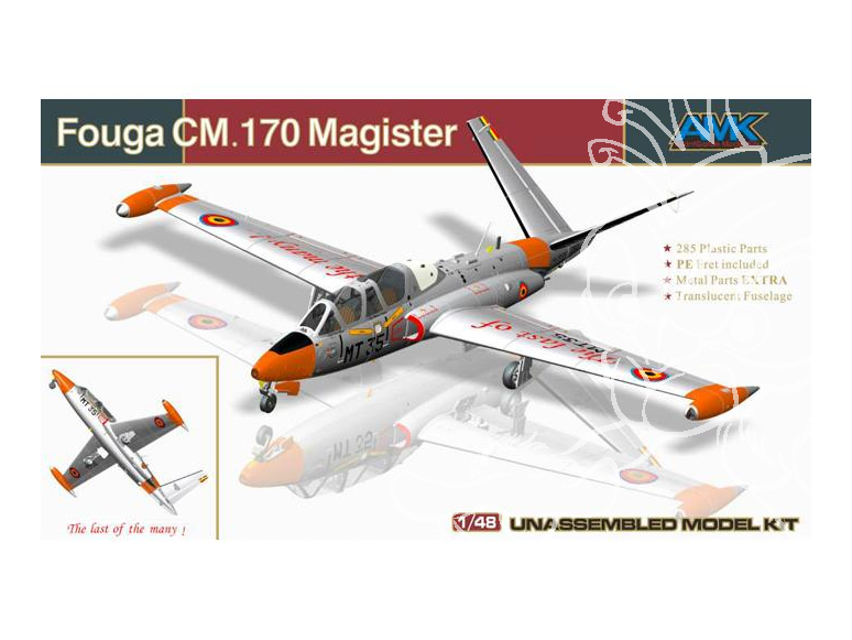 AMK maquette avion 88004 Fouga Magister CM.170 Patrouille de France 1/48