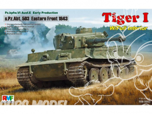 Rye Field Model maquette militaire 5003 Tigre I Début de production Front Est 1943 Interieur complet 1/35