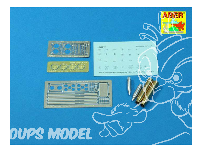 Aber 16075B Pz.Kpfw. IV Ausf.H (Sd.Kfz. 161/2) Rack de stokage pour munitions type B pour serie longue 1/16