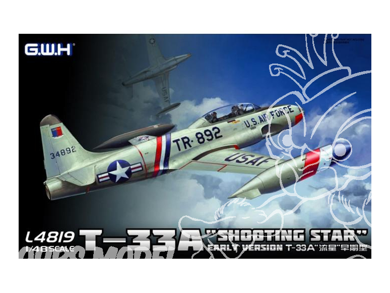 Great Wal Hobby maquette avion L4819 T-33A "Shooting Star" Premiere version 1/48