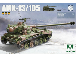 Takom maquette militaire 2062 Char leger Français AMX-13/105 2 En 1 1/35