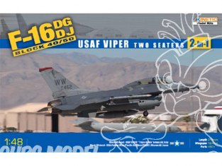 Kinetic maquette avion K48005 F-16 DG / DJ Block 40/50 USAF Viper 2 en 1 Bi-place 1/48