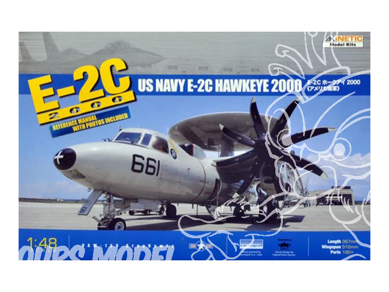 Kinetic maquette avion K48016 E-2C Hawkeye 2000 US Navy Early Warning 1/48