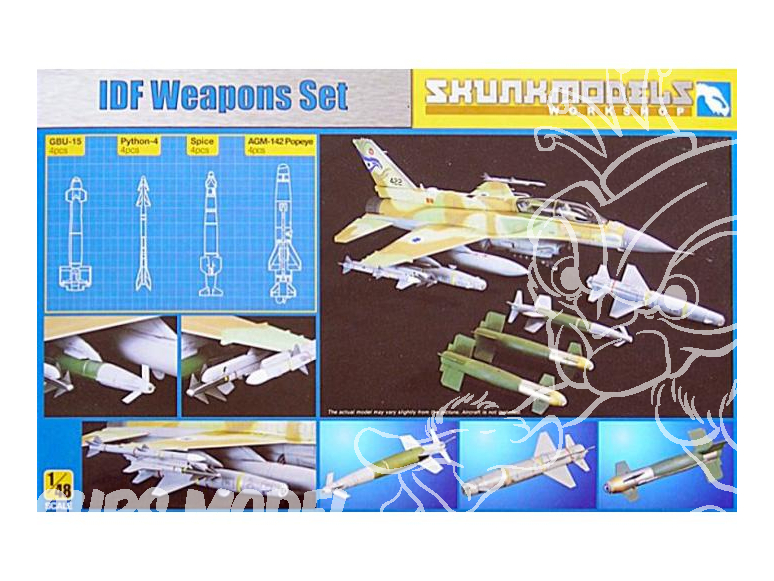 SKUNKMODEL kit amelioration militaire 48001 IDF Weapons Set 1/72