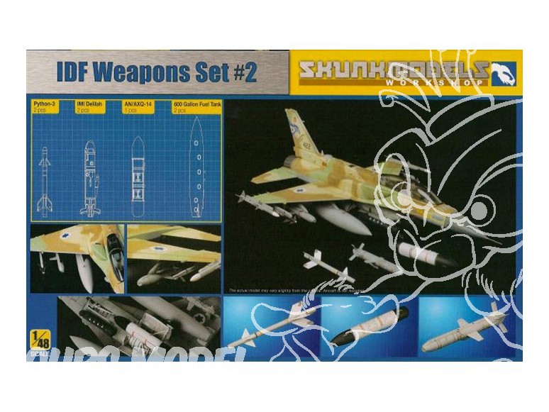 SKUNKMODEL kit amelioration militaire 48002 IDF Weapons Set 1/48