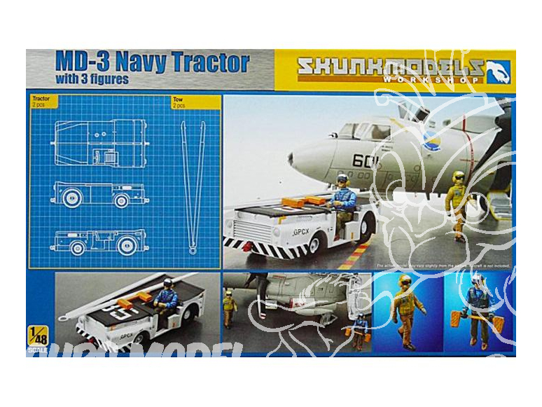SKUNKMODEL kit amelioration militaire 48003 Chariot a missile USAF/NATO avec 3 personnages 1/48