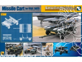 SKUNKMODEL kit amelioration militaire 48004 Chariot a missile USAF/NATO avec 3 personnages 1/48