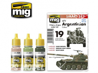 MIG peinture 7167 Set couleurs Argentine 3 x 17ml