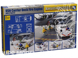 SKUNKMODEL kit amelioration militaire 48007 Engin de pont pour la lutte incendie USN 1/48