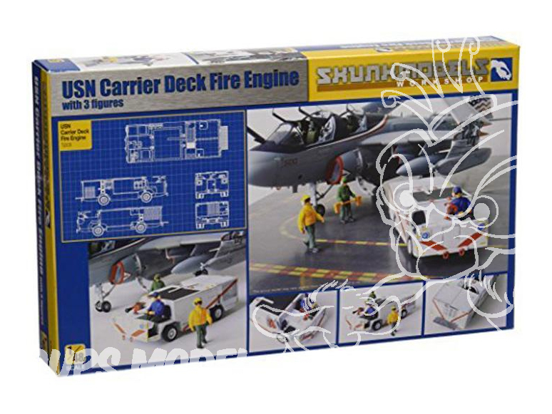 SKUNKMODEL kit amelioration militaire 48007 Engin de pont pour la lutte incendie USN 1/48