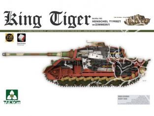 Takom maquette militaire 2045 King Tiger tourelle Henschel avec Zimmerit 1/35