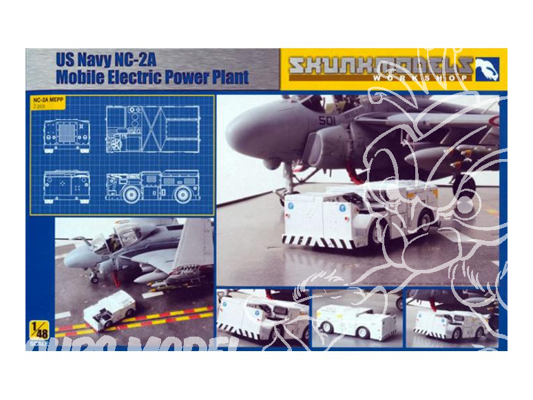 SKUNKMODEL diorama avion 48021 NC-2A Mobile Electric Power Plant 1/48