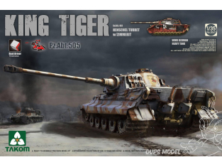 Takom maquette militaire 2047 King Tiger tourelle Henschel avec Zimmerit Pz.Abt.505 1/35