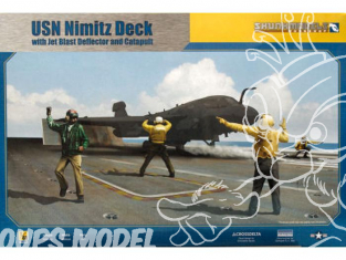 SKUNKMODEL diorama avion 48020 Pont du USN Nimitz avec deflecteur et catapulte 1/48