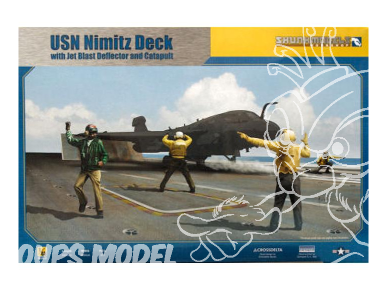 SKUNKMODEL diorama avion 48020 Pont du USN Nimitz avec deflecteur et catapulte 1/48