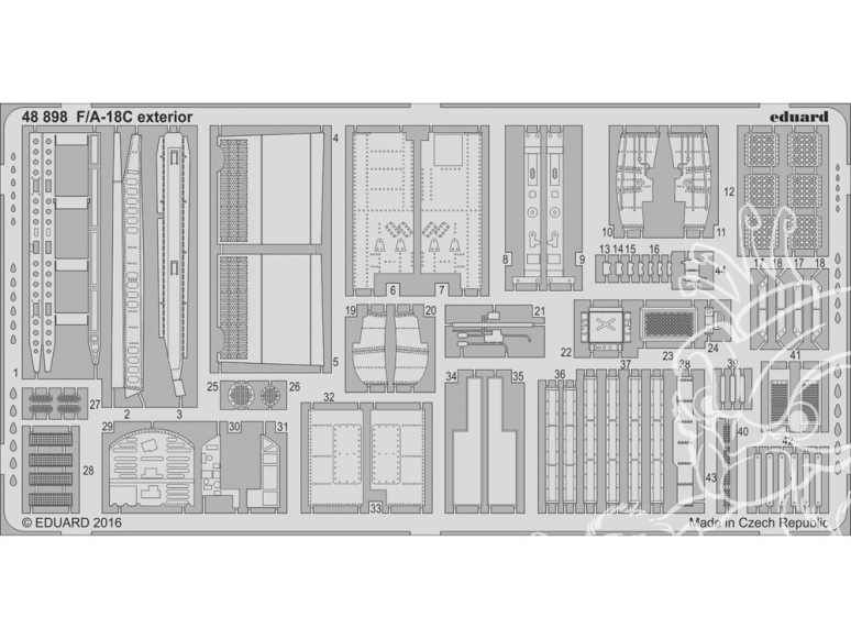 EDUARD photodecoupe avion 48898 Exterieur F/A-18C Kinetic 1/48