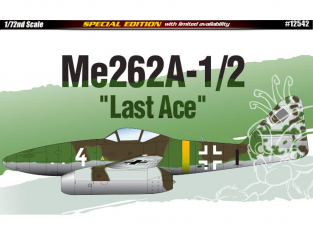 Academy maquette avion 12542 Me262A-1/2 Last Ace 1/72