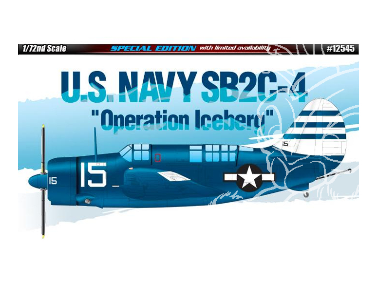 Academy maquette avion 12545 U.S. Navy SB2C-4 Operation Iceberg 1/72