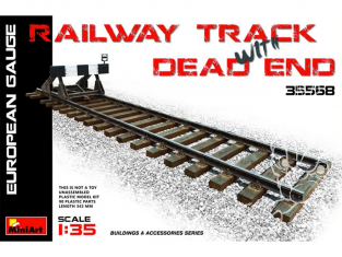 Mini Art maquette militaire 35568 Rail de trains avec butoir largeur de la voie 42mm 1/35