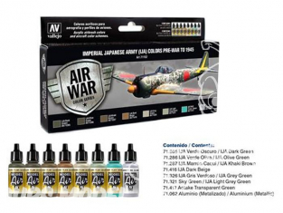 Vallejo Set Model Air 71152 Couleurs Imperial Japanese Army (IJA) Avant guerre - 1945 8 x 17ml