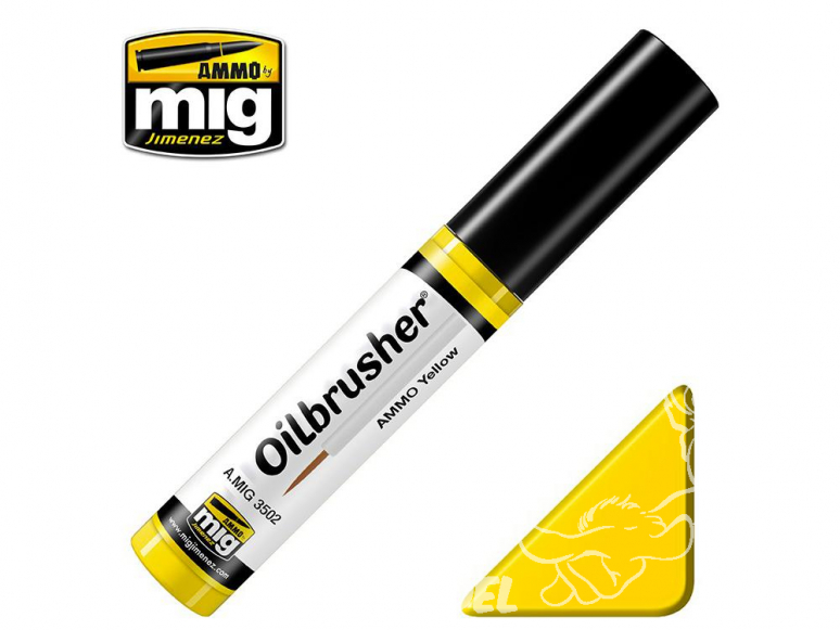 MIG Oilbrusher 3502 Jaune Ammo Peinture a l'huile avec applicateur 