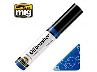 MIG Oilbrusher 3504 Bleu foncé Peinture a l'huile avec applicateur 