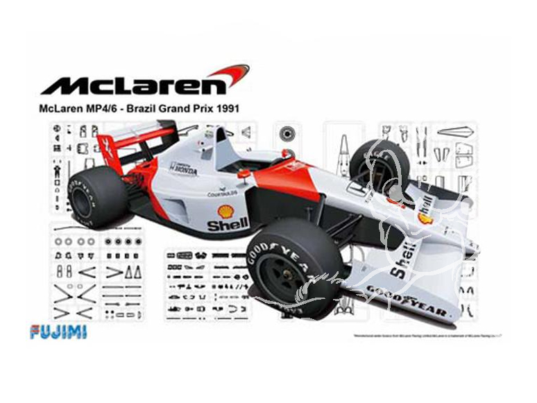 Fujimi maquette voiture 91693 McLaren MP4/6 Grand Prix Bresil 1991 1/20