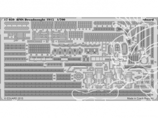Eduard photodecoupe bateau 17039 HMS Dreadnought 1915 Trumpeter 1/700