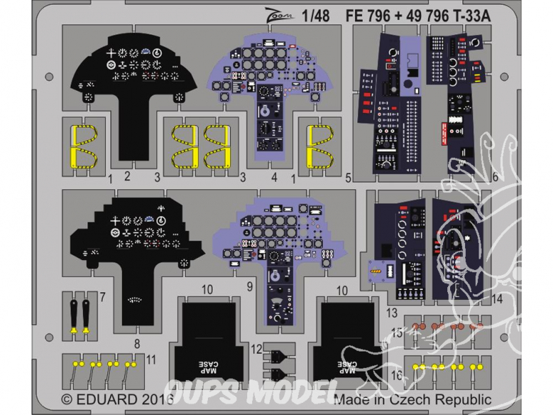 EDUARD photodecoupe avion 49796 T-33A Great Wall Hobby 1/48