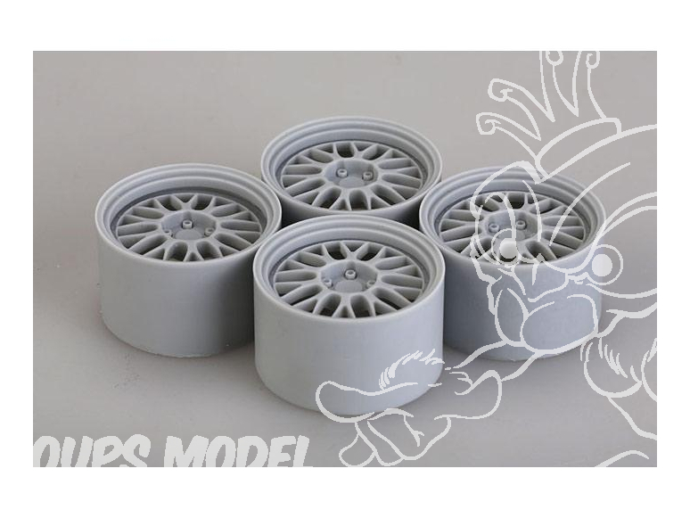 HOBBY DESIGN AMELIORATION 03-0352 4 jantes resine 19' BBS LM 1/18