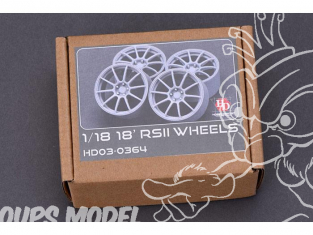 HOBBY DESIGN AMELIORATION 03-0364 4 jantes 18' RSII 1/18