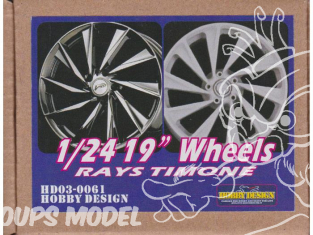 HOBBY DESIGN AMELIORATION 03-0061 4 jantes 19" rays timone 1/24