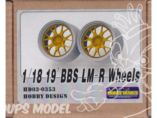 Hobby Design 03-0353 4 jantes resine 19" BBS LM-R 1/18