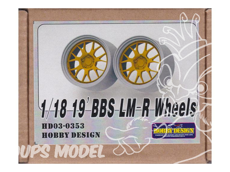 Hobby Design 03-0353 4 jantes resine 19" BBS LM-R 1/18