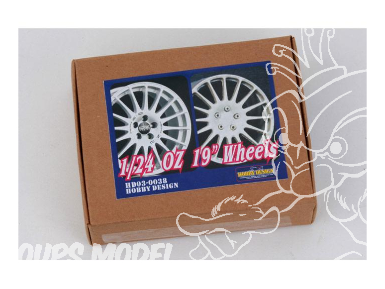 HOBBY DESIGN 03-0038 4 jantes resine 19" OZ 1/24