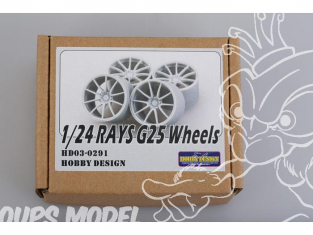 HOBBY DESIGN 03-0291 4 jantes resine Rays G25 1/24