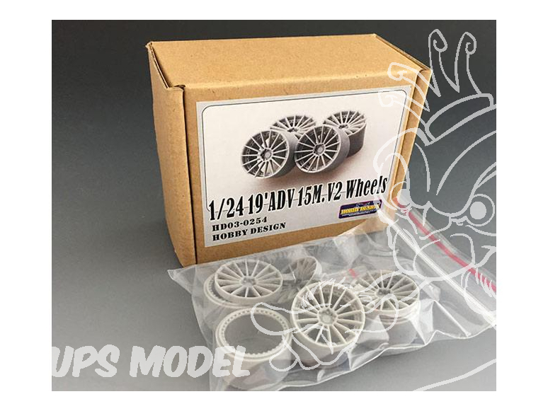 HOBBY DESIGN 03-0254 4 jantes resine 19" ADV 15M. V2 1/24