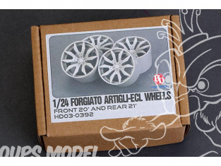 HOBBY DESIGN 03-0392 4 jantes resine 20"av 21"ar Forgiato Artigli-Ecl 1/24